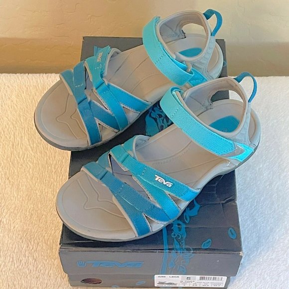 Teva Sandals 5 Tirra 4266 Lake Blue Gradient Sport Sandals Excellent Condition!! - Picture 9 of 12